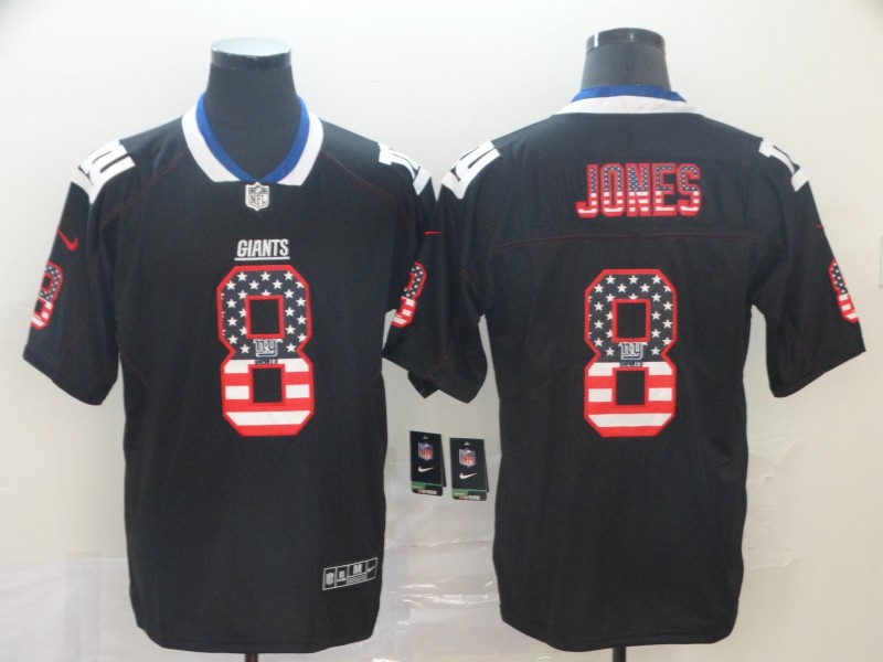 Men's New York Giants Daniel Jones #8 Black Jersey
